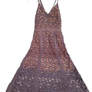 Elliatt gray lace maxi dress sz 12